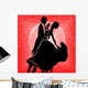 Ballroom dancers red Wall Mural
