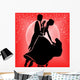 Ballroom dancers red Wall Mural