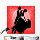 Ballroom dancers red Wall Mural