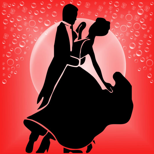 Ballroom dancers red Wall Mural