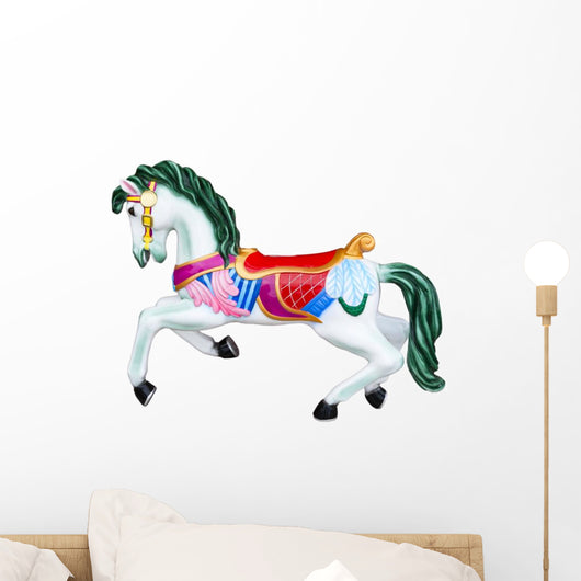 Carousel Horse White Wall Decal