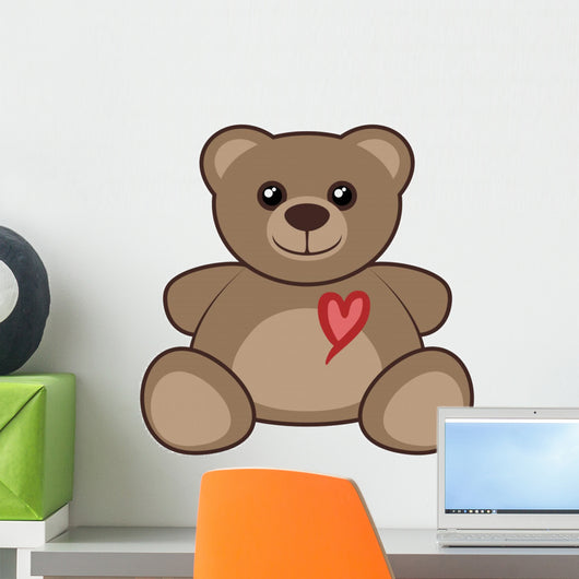 Heart and Bear Wall Decal