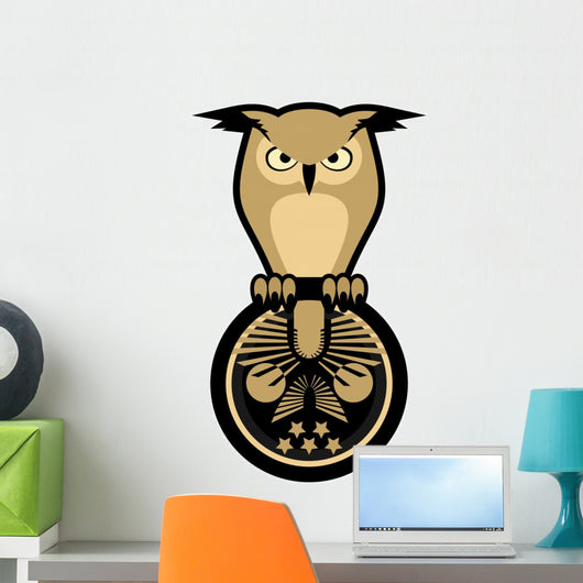 Owl emblem Wall Decal