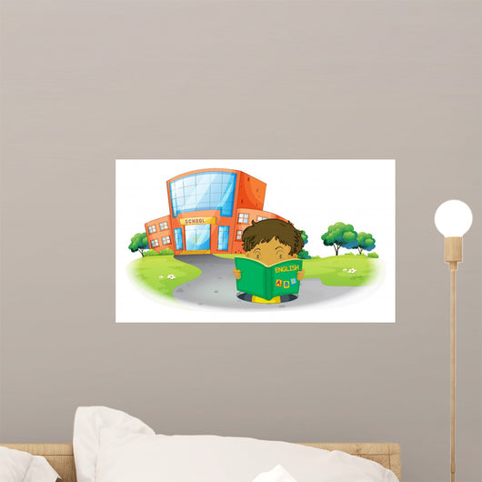 Boy Reading inside Hole
