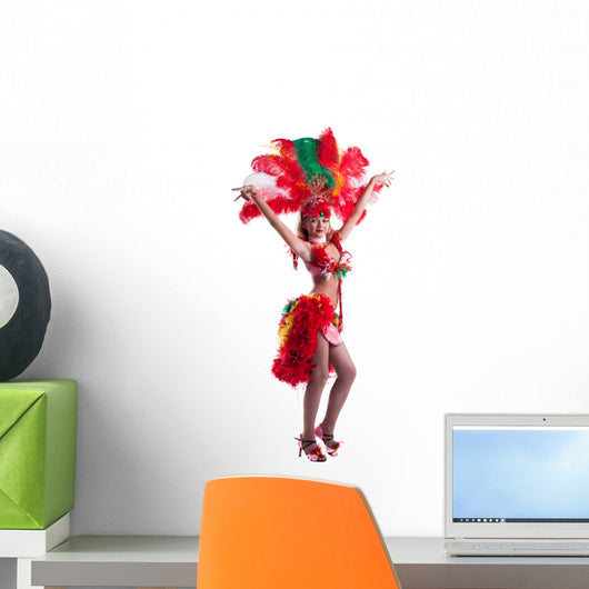 Attractive samba dancer Wall Decal