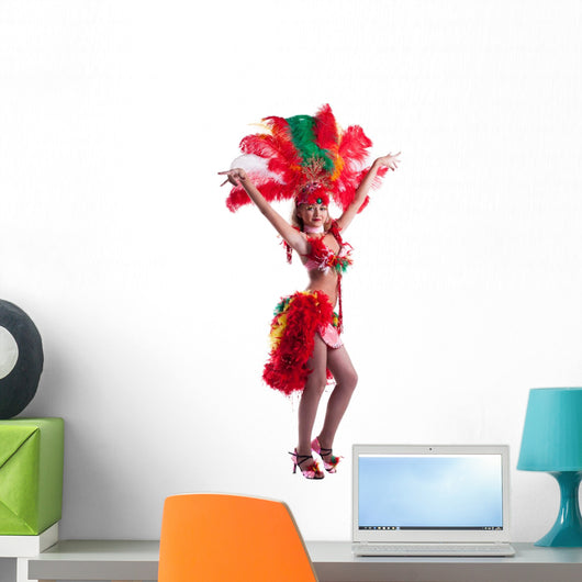 Attractive samba dancer Wall Decal
