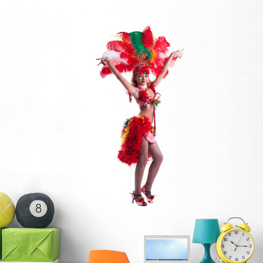 Attractive samba dancer Wall Decal