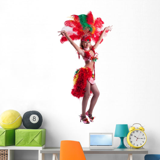 Attractive samba dancer Wall Decal