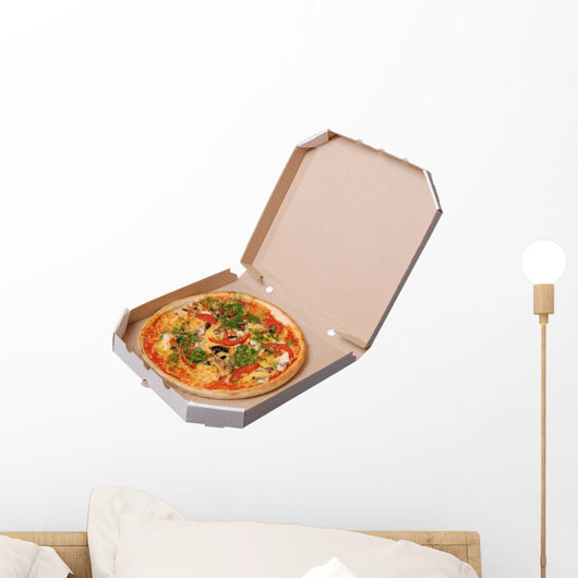 Pizza in White Box Wall Mural