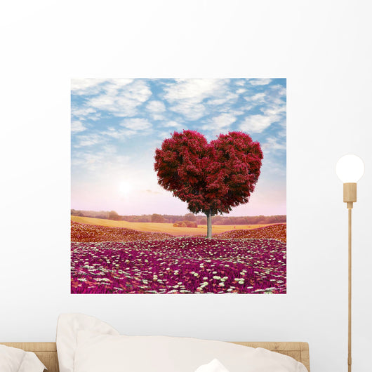Heart Shaped Tree Red