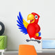 Macaw bid carton waving Wall Decal