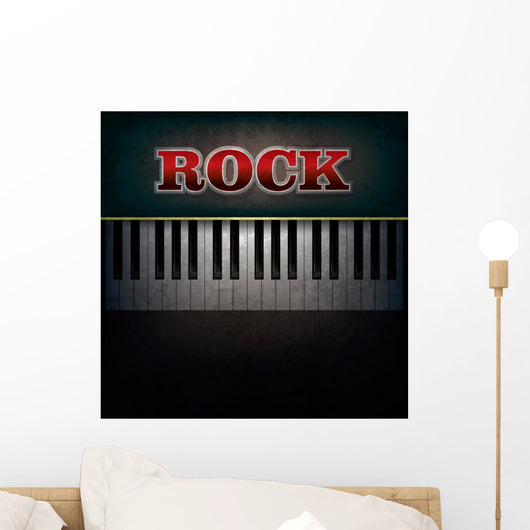 Abstract with Word Rock Wall Mural