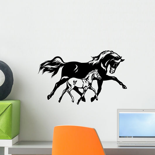 Mare With Foal Wall Decal