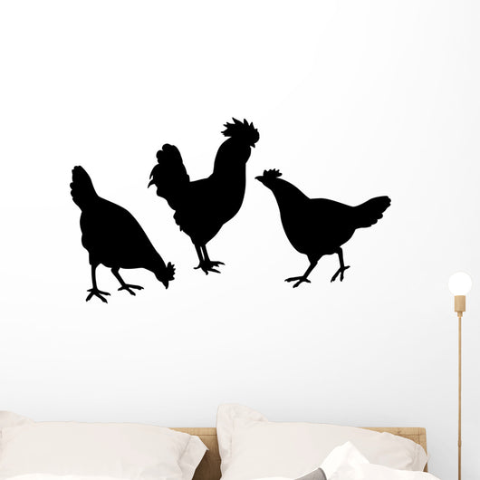 Poules Wall Decal Sticker Set Wall Decal