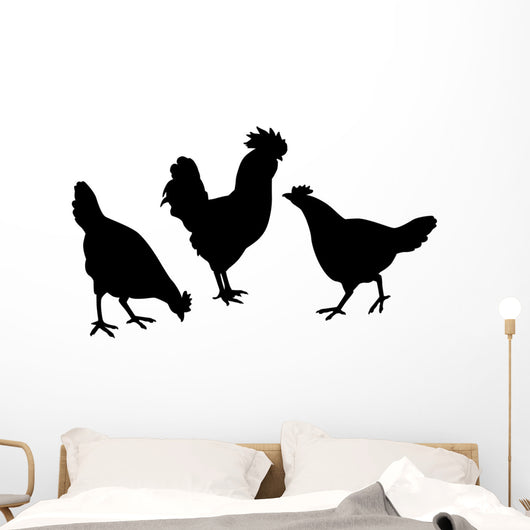 Poules Wall Decal Sticker Set Wall Decal
