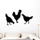 Poules Wall Decal Sticker Set Wall Decal
