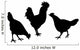 Poules Wall Decal Sticker Set Wall Decal