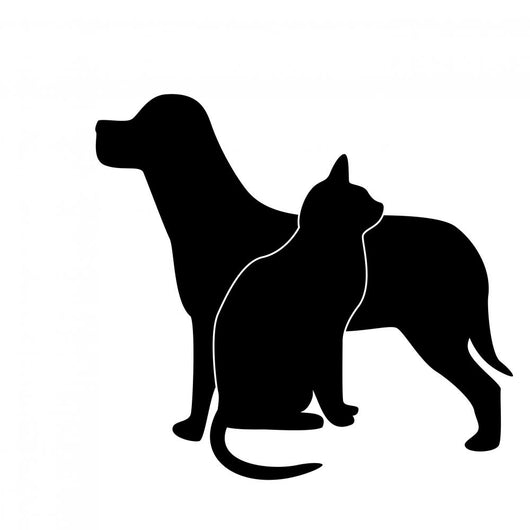Dog and Cat Silhouette Wall Decal
