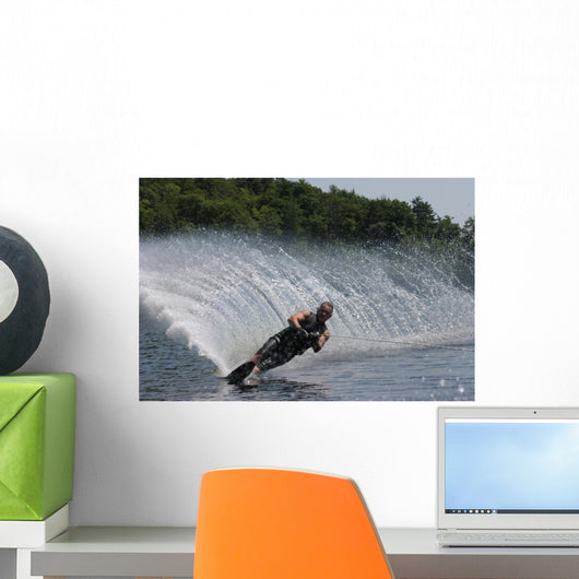 man waterskiing Wall Mural