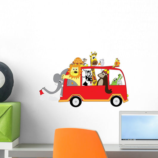 Happy Animals Red Bus