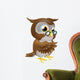 Pointing Cute Owl Wall Decal