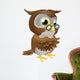 Pointing Cute Owl Wall Decal