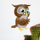 Pointing Cute Owl Wall Decal