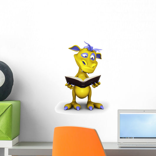 Cute Cartoon Monster Reading