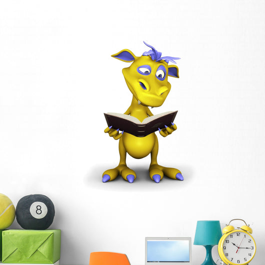Cute Cartoon Monster Reading