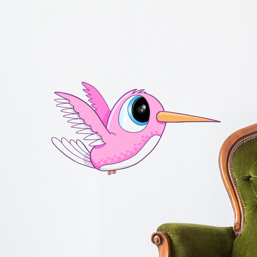 Cute Humming bird Vector Illustration Art Wall Decal