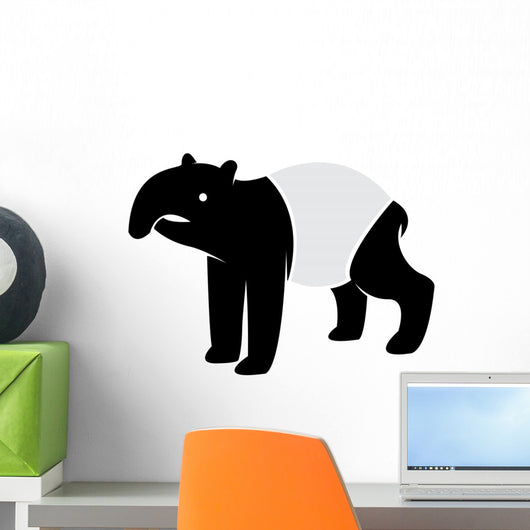 Vector Image Tapir White Wall Decal