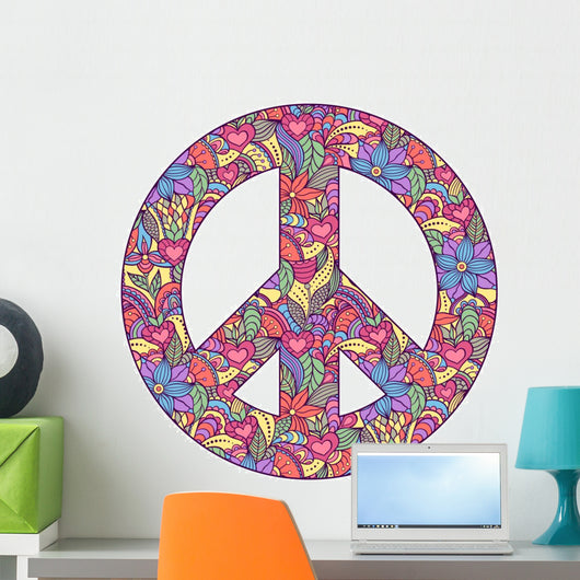 peace symbol on white background Wall Decal