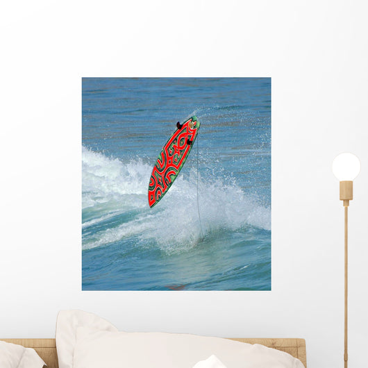 Surf Board Wipeout Wall Mural