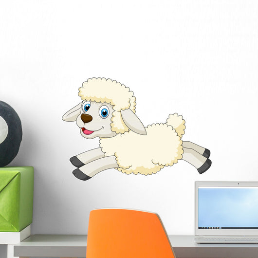 Cute Sheep Jumping