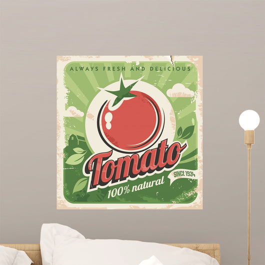 Vintage Tomato Poster Wall Mural