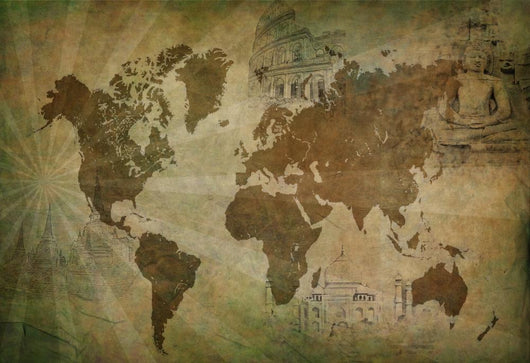 ancient world travel map Wall Mural