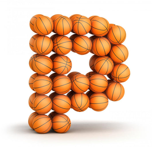 Letter P basketball Wall Decal