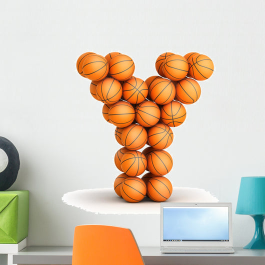 Letter Y Basketball Wall Mural