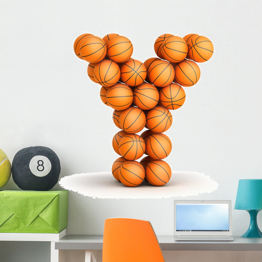 Letter Y Basketball Wall Mural