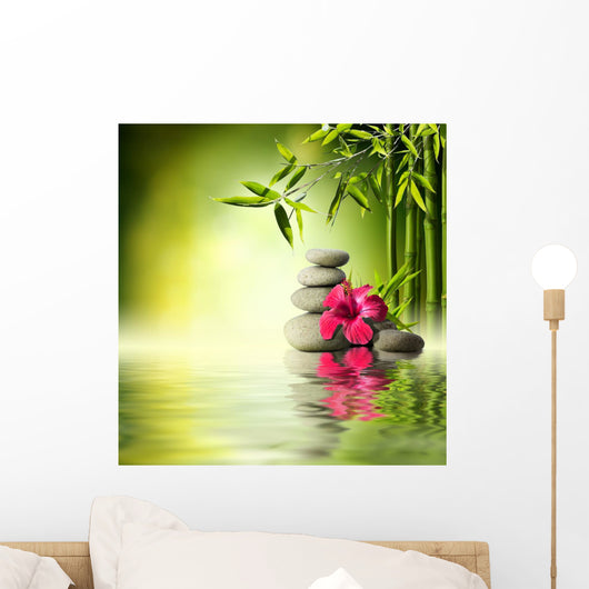 Stones Red Hibiscus and