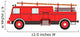 Retro fire truck on a white background. Wall Decal