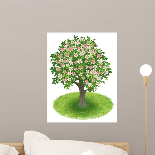 Blossoms Tree Green Field