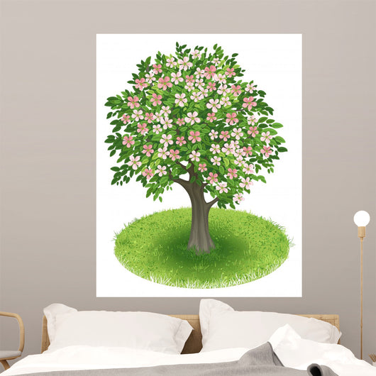 Blossoms Tree Green Field