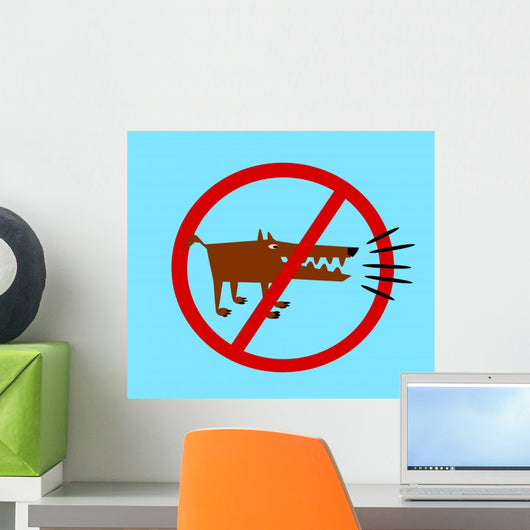Dog Barking Prohibited Sign Wall Mural