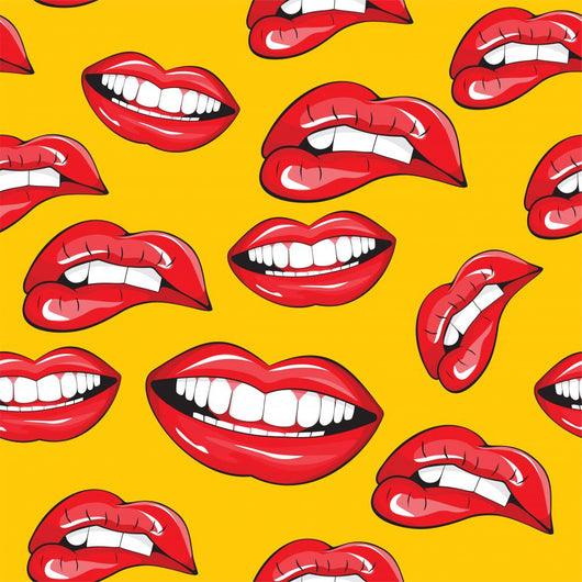 Lips seamless pattern Wall Mural