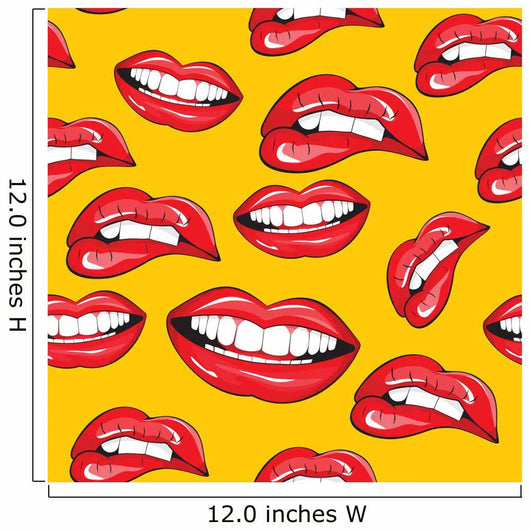 Lips seamless pattern Wall Mural