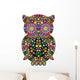 Owl Flowers Ornamental Design-owl-Ornamental Flowers Vector Wall Decal