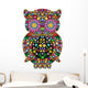 Owl Flowers Ornamental Design-owl-Ornamental Flowers Vector Wall Decal