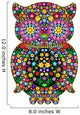 Owl Flowers Ornamental Design-owl-Ornamental Flowers Vector Wall Decal
