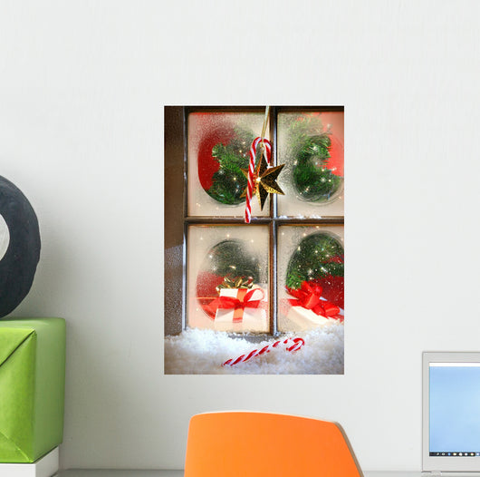 Festive Holiday Window Wall Mural
